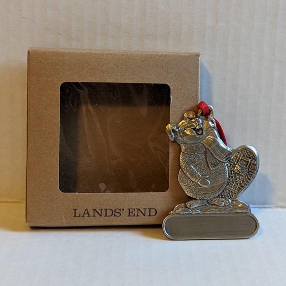 Land's End Pewter Winter Bunny Personalized Ornament (blank) 2015 - Picture 5 of 7